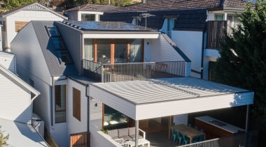 Party at the back. While the front of 