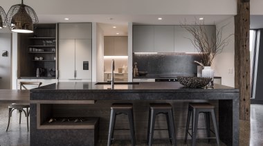 As a focal point, the island joinery is 