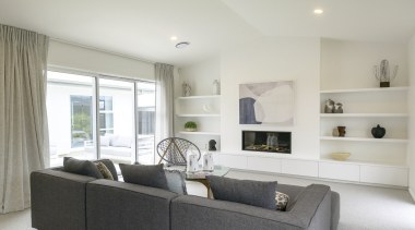 Looking from the family room to the sheltered 