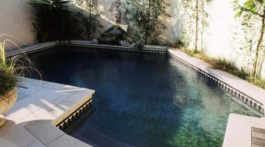 Cutting down on chemicals - backyard | courtyard backyard, courtyard, estate, grass, home, house, landscaping, leisure, property, real estate, reflecting pool, swimming pool, water feature, yard, black, gray