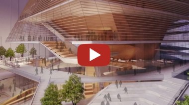 By Diller Scofidio + Renfro - Concept design architecture, building, commercial building, community centre, convention center, design, interior design, mixed-use, performing arts center, real estate, urban design, red, gray