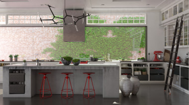 Tanova Ventilated Drawers In Charcoal Ideal For Busy architecture, building, ceiling, floor, flooring, furniture, interior design, kitchen, material property, room, table, gray, black