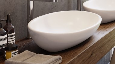 •10 year warranty •650 x 370mm •Italian design •Vitreous china counter bathroom, bathroom sink, ceramic, countertop, floor, plumbing fixture, sink, tap, black, gray