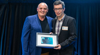 2019 TIDA New Zealand Homes presentation evening award, award ceremony, electronic device, event, job, technology, blue, black