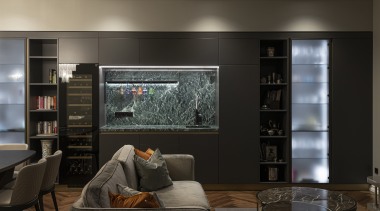 Even the bar area has an exotic refinement. 