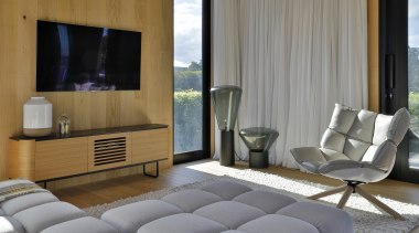 The home's décor is styled on a contemporary 