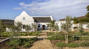 The house, barns and wine store were all 