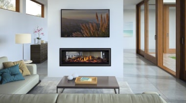 Learn more about this fireplace. fireplace, floor, hearth, interior design, living room, wall, gray, white