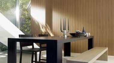 Table Laminex Designed Timber Veneer Como Rigato. Bench furniture, interior design, table, wood, brown