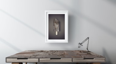 RS11185 Dekton Escritorio Desk - Trilium (1) furniture, product design, table, white, gray