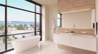 AA Studio is currently in the process of architecture, bathroom, estate, floor, home, interior design, property, real estate, room, window, gray