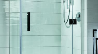 Designed specifically for modern New Zealand bathrooms, the angle, bathroom, glass, plumbing fixture, shower, shower door, tap, gray, white