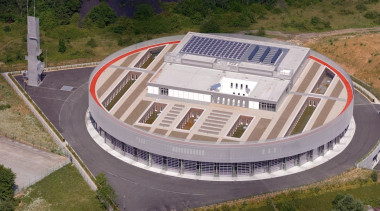 569 firestation - 569 firestation - aerial photography aerial photography, bird's eye view, sport venue, stadium, structure, gray, brown