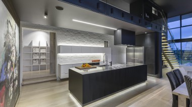 Robin Caudwell of Designer CabinetsThis kitchen was the interior design, kitchen, gray, black
