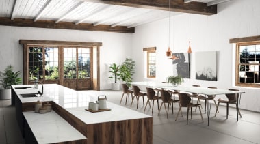 Kitchen Worktop Tundra Dekton XGloss Natural (HR) furniture, interior design, table, white