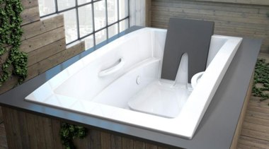 The Inua collection is now also available with bathroom sink, bathtub, plumbing fixture, product design, sink, gray, white