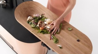 This Philips integrated chopping-board sink makes for a product design, table, white