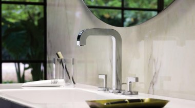 axor citterio ambience for Hansgrohe - axor citterio countertop, glass, interior design, plumbing fixture, product design, sink, tap, white