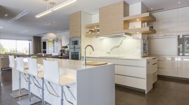 Highly Commended - Rodrigues Bodycoat Architects - Highly architecture, countertop, cuisine classique, floor, home, interior design, kitchen, real estate, room, gray