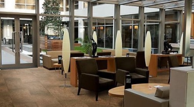 Cork Comfort - Slate Moccaccino - Cork Comfort furniture, interior design, lobby, black, brown