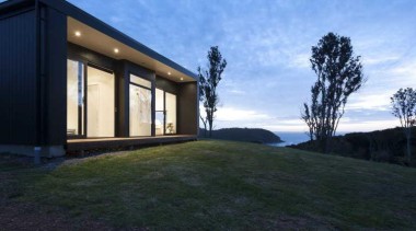 Yellowfox exterior and interior design project - Holistic architecture, cottage, estate, facade, farmhouse, home, house, landscape, property, real estate, siding, sky, villa, window, black, teal