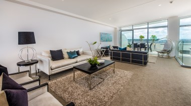 Ample living room - Ample living room - estate, floor, interior design, living room, penthouse apartment, property, real estate, room, gray