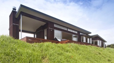 Outdoor - architecture | cottage | elevation | architecture, cottage, elevation, facade, grass, home, house, land lot, property, real estate, sky, white