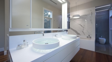 Winner Bathroom of the Year ACT Sthn NSW architecture, bathroom, bathroom accessory, bathroom cabinet, countertop, home, interior design, property, room, sink, gray