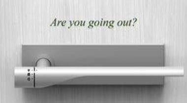 A Door Handle That Automatically Turns Off Electricity hardware accessory, product design, white
