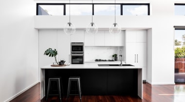 "The Wasley' featuring highlight windows to capture the cabinetry, countertop, cuisine classique, furniture, interior design, kitchen, white