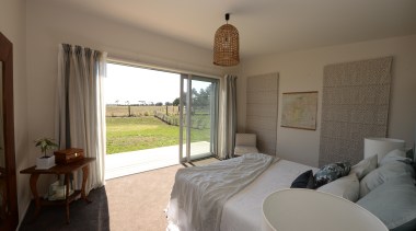 Expansive view from the master bedroom.FOWLER HOMES™ specialise bedroom, ceiling, estate, home, house, interior design, property, real estate, room, window, window treatment, gray