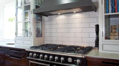 Grand Old Auckland Villa - Grand Old Auckland cabinetry, countertop, cuisine classique, flooring, home appliance, interior design, kitchen, kitchen appliance, kitchen stove, oven, room, gray, black