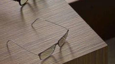 Styling Wendy Bannister. Photography Earl Carter - Laminex eyewear, floor, furniture, glasses, plywood, product design, table, vision care, wood, wood stain, gray