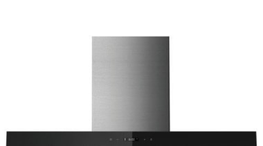 90cm T-Shape RangehoodGlass + stainless steel, Touch control, angle, white