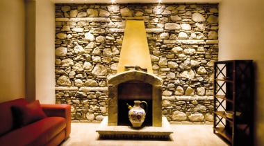 LED Lights - ceiling | fireplace | hearth ceiling, fireplace, hearth, interior design, living room, lobby, wall, orange, brown