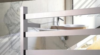 Future Perfect - Studio 1's linear architecture encapsulates angle, floor, furniture, product, product design, shelf, shelving, table, wall, wood, gray, white