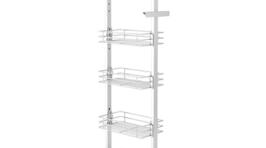 Giamo Short Pull Out Pantry Unit with Chromed furniture, product, product design, shelving, structure, white
