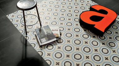 Each tile is identical and collectively combine to design, font, pattern, product, gray, black