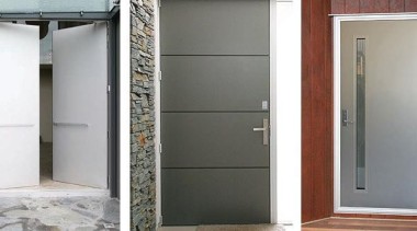 The FIRST® Plasma door is covered both sides door, gray, white