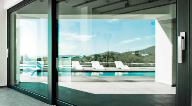 LSQ231 - Single Solid Internal Lift-up Sliding Door architecture, door, glass, house, interior design, window, white, black, gray