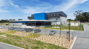 myTrends Publishing IndustrialProperty Award - Spark Data Centre, architecture, corporate headquarters, estate, facade, home, house, property, real estate, gray, teal