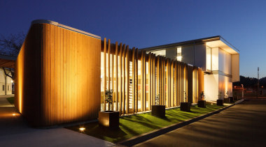 Coffey Education &amp; Artsproperty Award - Hutt International architecture, building, condominium, corporate headquarters, estate, facade, home, house, lighting, mixed use, property, real estate, residential area, blue