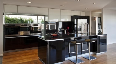 Lower Hutt Kitchen - Lower Hutt Kitchen - cabinetry, countertop, cuisine classique, floor, flooring, hardwood, interior design, kitchen, laminate flooring, real estate, wood flooring, gray, black