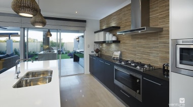 Kitchen design. - The Sanctuary Display Home - countertop, interior design, kitchen, real estate, gray