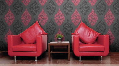 Saphyr Roomset - Saphyr II Range - chair chair, couch, furniture, interior design, living room, red, room, wall, wallpaper, red, black
