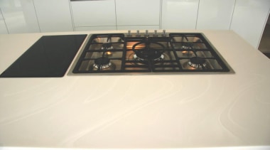 modern kitchen design, Corian bench top - modern electronics, white