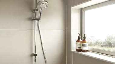 rush twin shower - Our Product - bathroom bathroom, light fixture, lighting, plumbing fixture, product design, shower, tap, tile, white, gray, brown