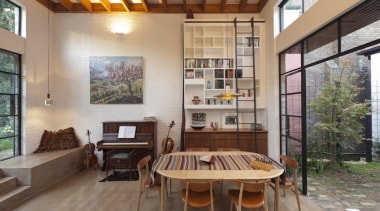 Sam Crawford Architects balcony, courtyard, house, interior design, property, real estate, window, gray