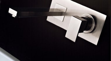 Refined lines make this Rettangolo faucet a work plumbing fixture, product design, tap, black