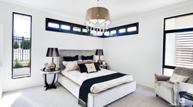 Master ensuite design. - The Element Display Home bed frame, bedroom, ceiling, home, interior design, property, real estate, room, white